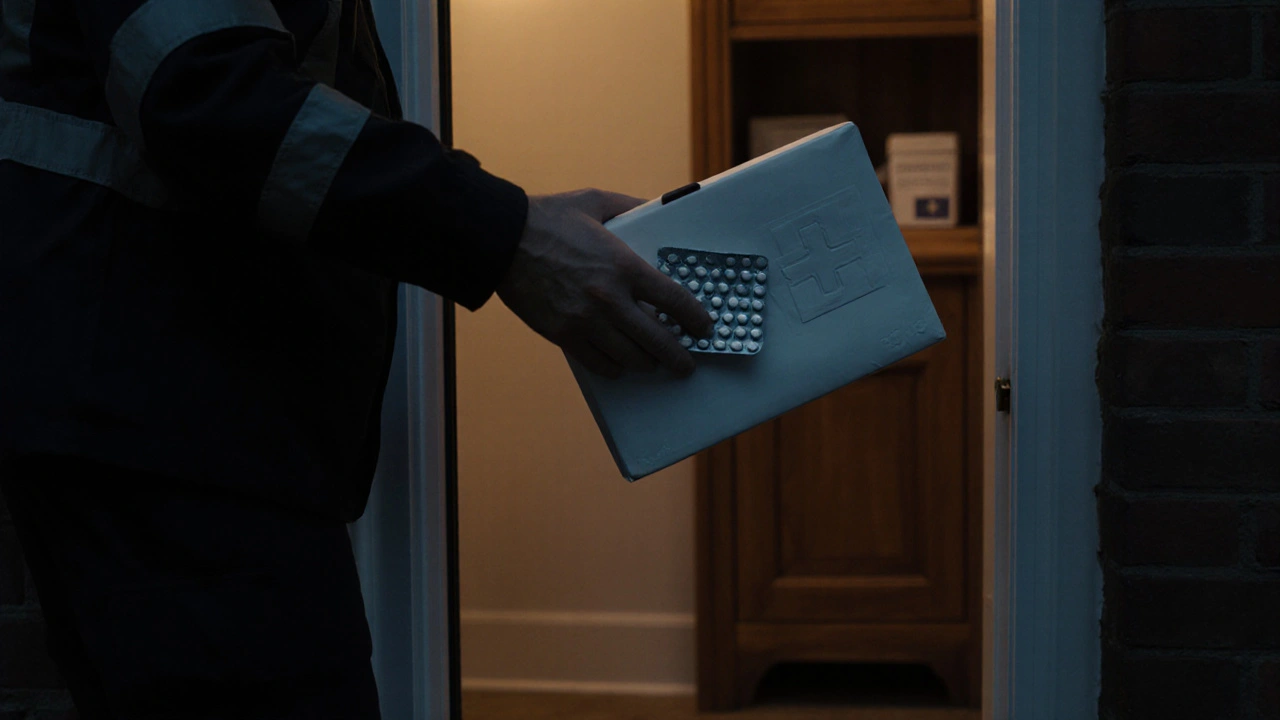 Discreet parcel delivered to a UK home, showing safe arrival of medication.