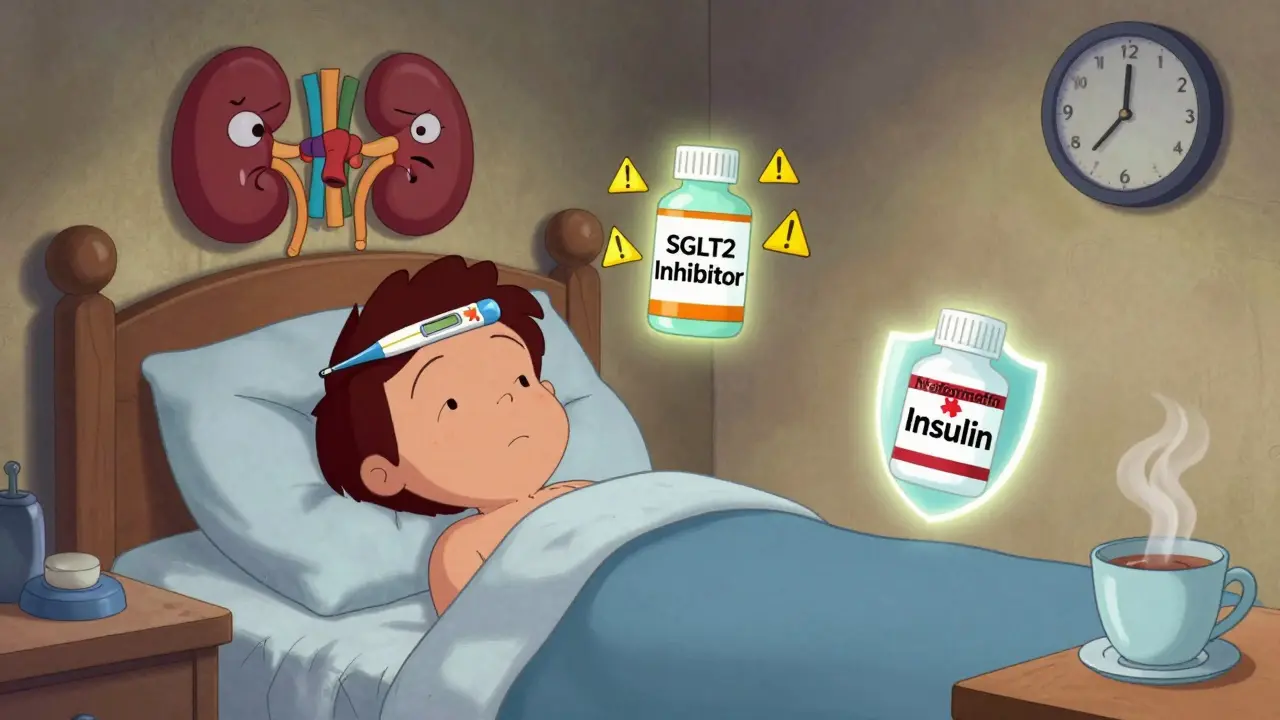 Sick Day Rules for Diabetes Medications: What to Stop, Start, or Keep Taking to Avoid DKA and AKI